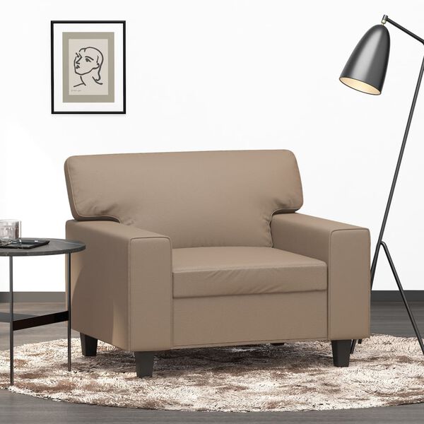 vidaXL Fauteuil Cappuccino 60 cm Similicuir
