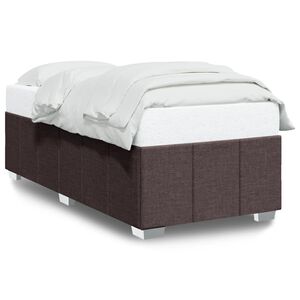 vidaXL Cadre de lit sans matelas marron fonc&eacute; 90x190 cm tissu