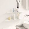 vidaXL &Eacute;tag&egrave;re flottante 2 pcs Blanc 60 x 9 x 2,5 cm Acier