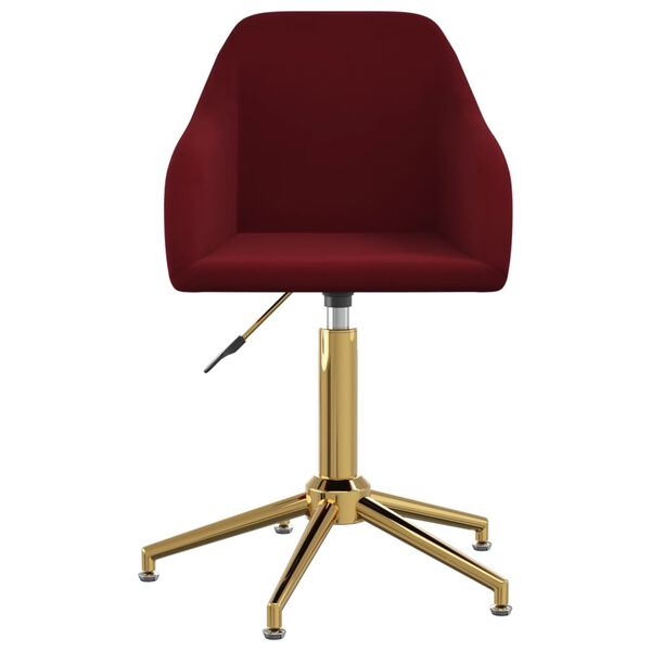 vidaXL Chaises &agrave; manger pivotantes lot de 2 rouge bordeaux velours