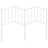 vidaXL T&ecirc;te de lit de remplacement m&eacute;tal blanc 140 cm