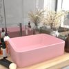 vidaXL Lavabo de luxe Rose mat 41x30x12 cm C&eacute;ramique