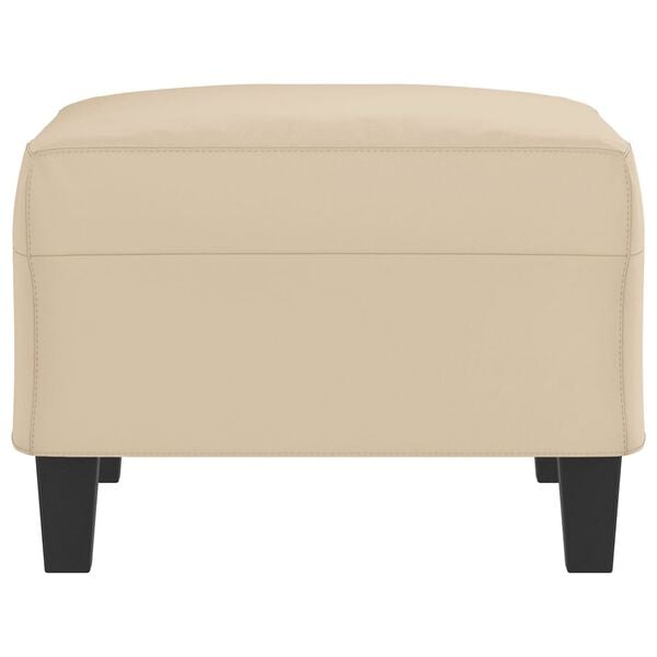 vidaXL Repose-pied Cr&egrave;me 70x55x41 cm Tissu microfibre