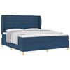 vidaXL Lit &agrave; ressorts avec matelas Bleu 200 x 180 cm tissu