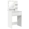 vidaXL Tables de maquillage pour chambre Blanc brillant