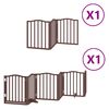 vidaXL Barrière pour chien porte pliable 9 panneaux bois de peuplier