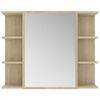 vidaXL Armoire &agrave; miroir de bain Ch&ecirc;ne sonoma Bois d&rsquo;ing&eacute;nierie