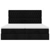 VidaXL Cadre de lit ottoman avec matelas noir 160x200 cm tissu
