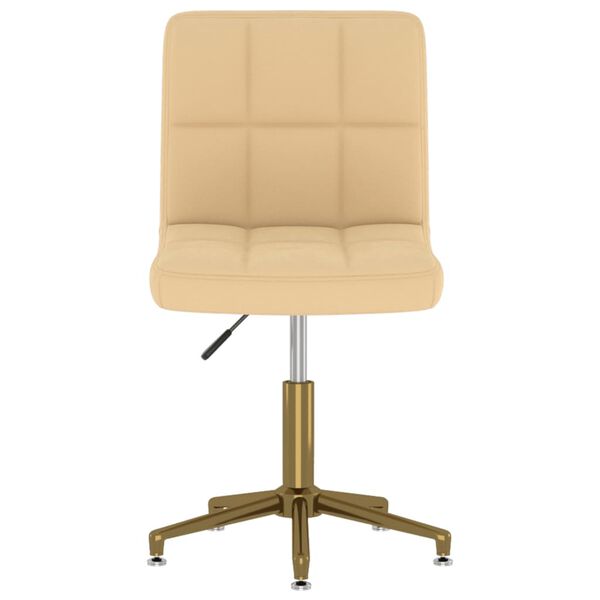 vidaXL Chaises pivotantes &agrave; manger lot de 4 cr&egrave;me velours