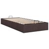 vidaXL Cadre de lit ottoman sans matelas marron fonc&eacute; 90x200 cm tissu