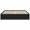 vidaXL Cadre de lit sans matelas noir 200x200 cm