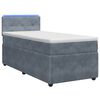 vidaXL Lit de box spring avec matelas et LED Gris fonc&eacute; 90 x 190 cm