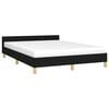 vidaXL Cadre de lit sans matelas noir 140x190 cm tissu