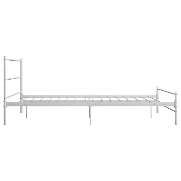 vidaXL Cadre de lit sans matelas blanc m&eacute;tal 120x200 cm