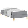 vidaXL Lit &agrave; ressorts avec matelas Gris clair 90 x 190 cm tissu