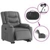vidaXL Fauteuil inclinable &eacute;lectrique gris similicuir