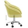 vidaXL Chaise pivotante de salle &agrave; manger Vert Tissu