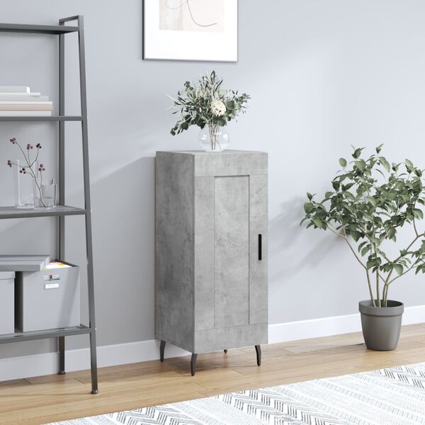 vidaXL Buffet Gris b&eacute;ton 34,5x34x90 cm Bois d'ing&eacute;nierie