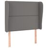 vidaXL T&ecirc;te de lit avec oreilles Gris 103x23x118/128 cm Similicuir
