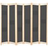 vidaXL Cloison de s&eacute;paration 6 panneaux Gris 240 x 170 x 4 cm Tissu