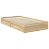 vidaXL Lit de Rangement Ch&ecirc;ne Sonoma 90 x 190 cm Bois d'ing&eacute;nierie
