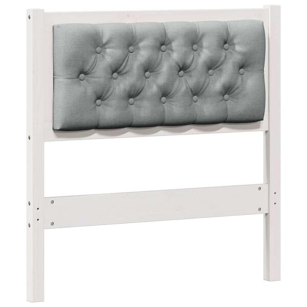 vidaXL T&ecirc;te de lit Autre Blanc et gris clair 75 cm Bois massif en pin