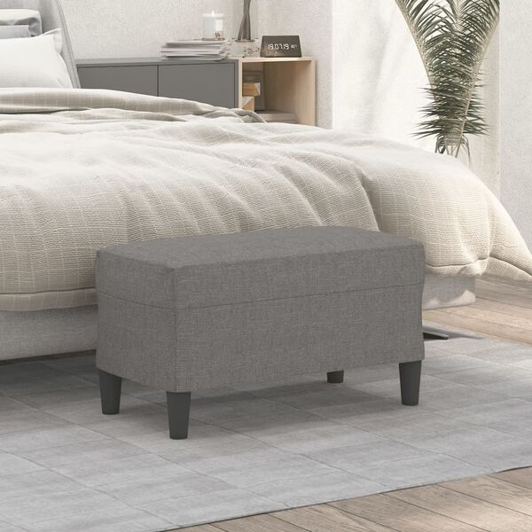 vidaXL Banc Gris fonc&eacute; 70x35x41 cm Tissu
