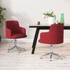 vidaXL Chaises pivotantes &agrave; manger lot de 2 Rouge bordeaux Tissu