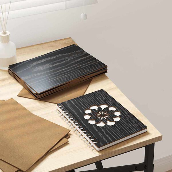 vidaXL Panneaux d&eacute;coratifs 12 pcs Ch&ecirc;ne noir 21 x 30 x 0,27 cm