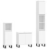 vidaXL Ensemble d'armoires salle de bain 3 pcs blanc bois d'ing&eacute;nierie