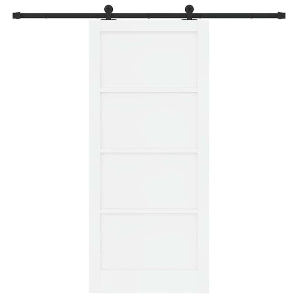 vidaXL Porte coulissante ORKDAL Blanc 93 x 211 cm Pin massif