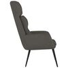 vidaXL Chaise de relaxation Gris fonc&eacute; Similicuir daim