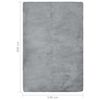 vidaXL Tapis peluche Gris 200x140 cm