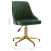 vidaXL Chaises pivotantes &agrave; manger lot de 4 vert fonc&eacute; velours