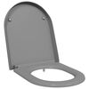 vidaXL Si&egrave;ge de toilette Gris 49 x 36 x 4 cm Duroplast