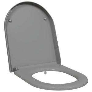 vidaXL Si&egrave;ge de toilette Gris 49 x 36 x 4 cm Duroplast