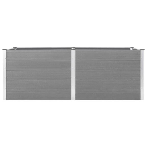 vidaXL Lit sur&eacute;lev&eacute; de jardin 250x100x91 cm WPC Gris