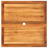 vidaXL Table de jardin beige 80x80x75 cm r&eacute;sine tress&eacute;e et bois acacia