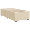 vidaXL Sommier &agrave; lattes de lit avec matelas Cr&egrave;me 80x200 cm Tissu