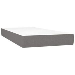 vidaXL Matelas de lit &agrave; ressorts ensach&eacute;s fermet&eacute; moyenne gris fonc&eacute; 120x190x20 cm