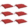 vidaXL Coussins de palette lot de 6 rouge 50x50x7 cm tissu oxford