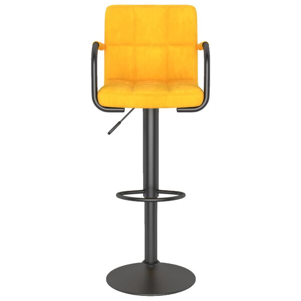 vidaXL Tabourets de bar lot de 2 jaune moutarde velours