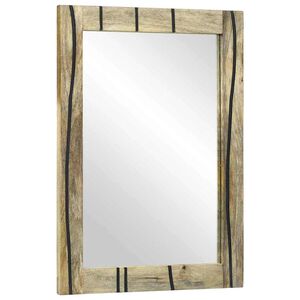 vidaXL Miroir de salle de bain Rectangulaire Naturel 50 x 2,5 x 70 cm
