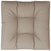 vidaXL Coussin de palette taupe 70x70x12 cm tissu
