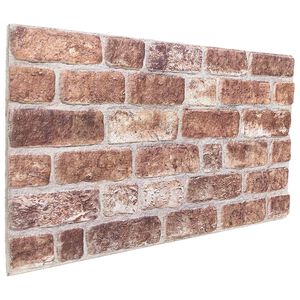 vidaXL Panneaux muraux 10 pcs Marron 100 x 50 cm Mousse EPS