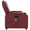 vidaXL Fauteuil de massage inclinable Rouge bordeaux Similicuir