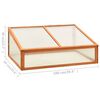 vidaXL Serre 100x65x40 cm Bois de sapin