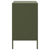 vidaXL Tables de chevet 2 pcs vert olive 36x39x68 cm acier