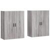 vidaXL Armoires murales 2 pcs sonoma gris 69,5x34x90 cm