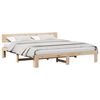 vidaXL Cadre de lit avec t&ecirc;te de lit Naturel 180 x 200 cm Pin massif
